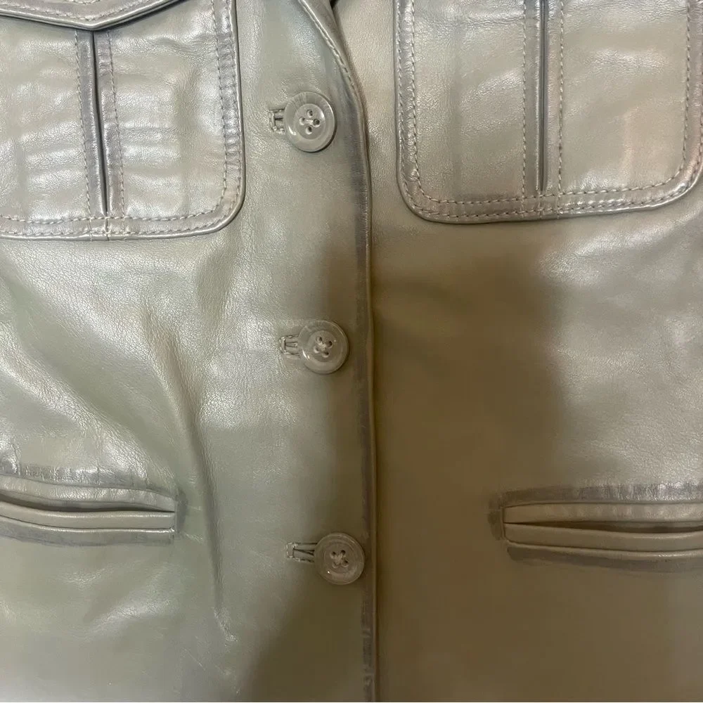 $798 Zadig&Voltaire Liams leather blazer NWT XS - Picture 10 of 13